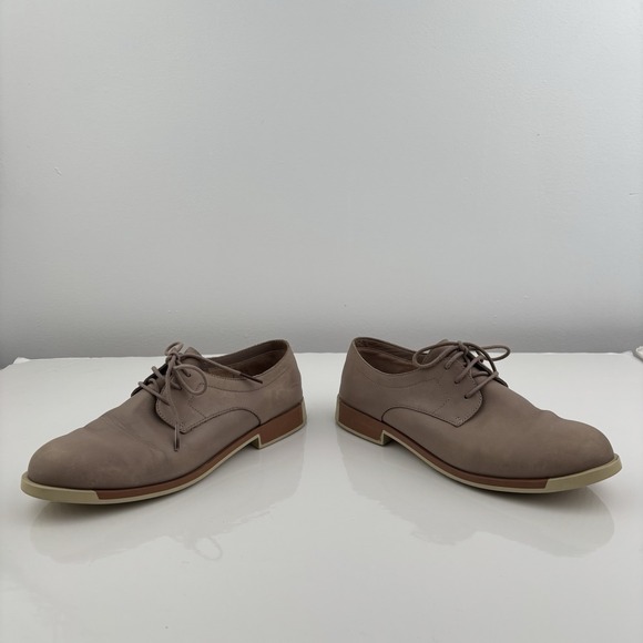 Camper Bowie Women minimalist Shoes Loafer Sz 7 Quiet Luxury Beige Tan Normcore - Picture 2 of 11